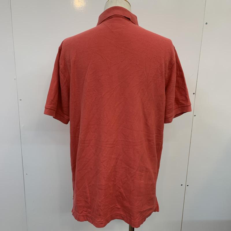 トミーヒルフィガー TOMMY HILFIGER ポロシャツ 半袖 無地 ワンポイント M 無地 X ワンポイント 赤 / レッド / メンズ USED 古着 中古 10025716