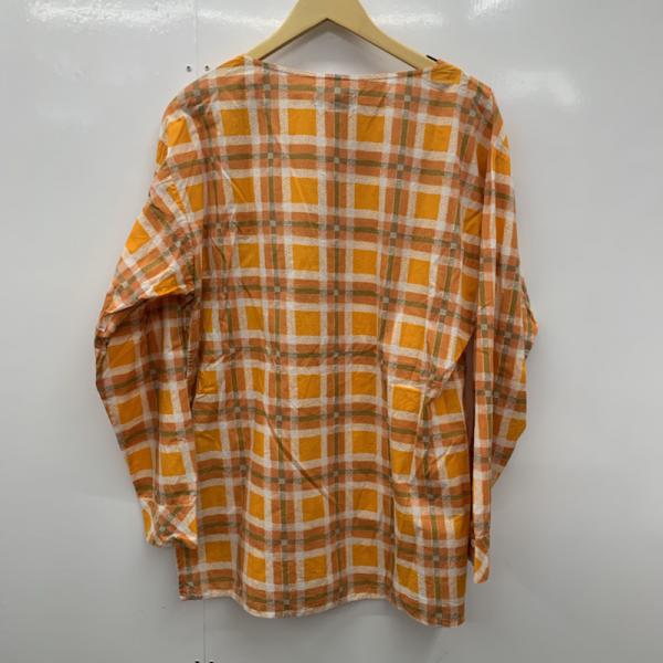 ノンネイティブ nonnative カットソー 長袖カットソー チェック 2 チェック 橙 / オレンジ / メンズ USED 古着 中古 10025742