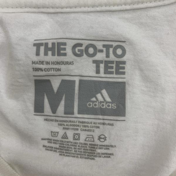 アディダス adidas Tシャツ Tシャツ 半袖 プリント M 無地 白 / ホワイト / メンズ USED 古着 中古 10025816