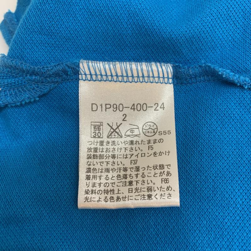 バーバリーブラックレーベル BURBERRY BLACK LABEL ポロシャツ 半袖 ワンポイント 無地 2 無地 X ワンポイント 水色 / ライトブルー / メンズ USED 古着 中古 10026074