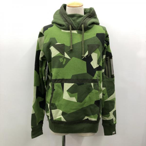 アベイシングエイプ A BATHING APE パーカー パーカー プルオーバー 長袖 SPLINTER CAMO WIDE PULLOVER HOODIE 001PPE801007X タグ付き M メンズ USED 古着 中古 10026137