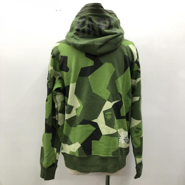 アベイシングエイプ A BATHING APE パーカー パーカー プルオーバー 長袖 SPLINTER CAMO WIDE PULLOVER HOODIE 001PPE801007X タグ付き M メンズ USED 古着 中古 10026137