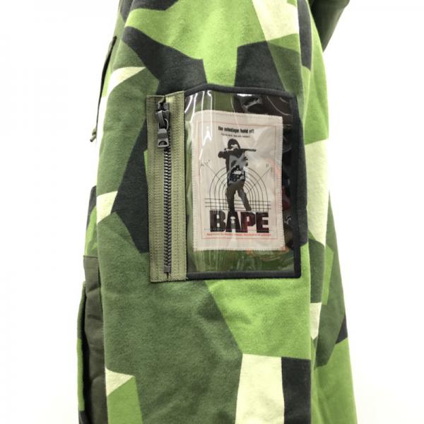 アベイシングエイプ A BATHING APE パーカー パーカー プルオーバー 長袖 SPLINTER CAMO WIDE PULLOVER HOODIE 001PPE801007X タグ付き M メンズ USED 古着 中古 10026137