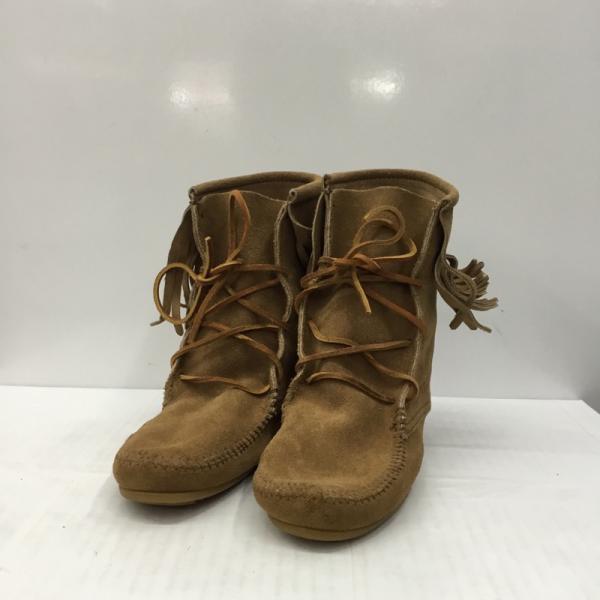 ミネトンカ Minnetonka ブーツ ブーツ 靴 フリンジ MINNETONKA Tramper Ankle Hi Boot 427T SIZE:6 箱有 6 無地 レディース USED 古着 中古 10026278