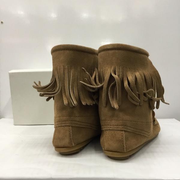 ミネトンカ Minnetonka ブーツ ブーツ 靴 フリンジ MINNETONKA Tramper Ankle Hi Boot 427T SIZE:6 箱有 6 無地 レディース USED 古着 中古 10026278