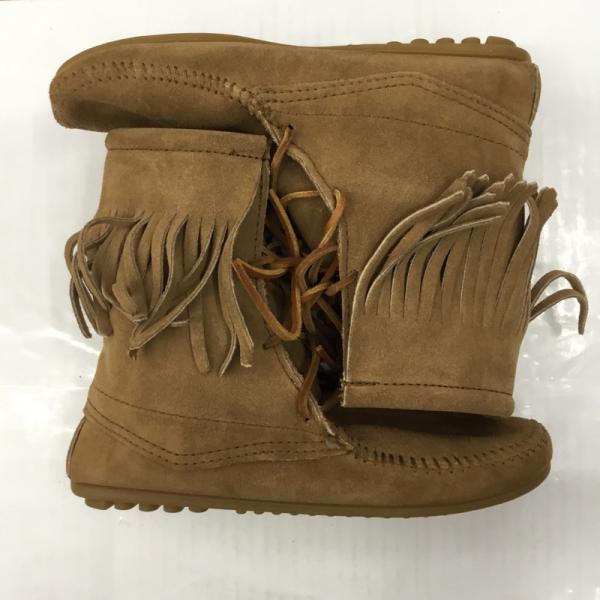ミネトンカ Minnetonka ブーツ ブーツ 靴 フリンジ MINNETONKA Tramper Ankle Hi Boot 427T SIZE:6 箱有 6 無地 レディース USED 古着 中古 10026278