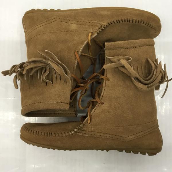 ミネトンカ Minnetonka ブーツ ブーツ 靴 フリンジ MINNETONKA Tramper Ankle Hi Boot 427T SIZE:6 箱有 6 無地 レディース USED 古着 中古 10026278