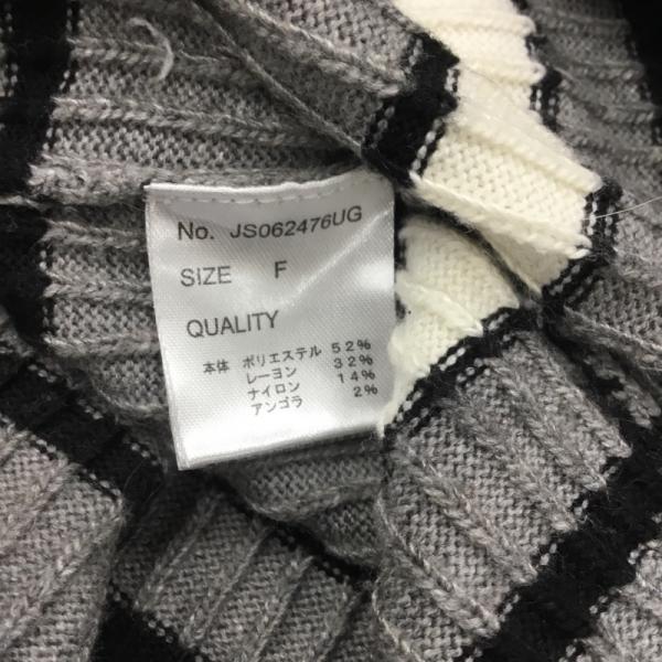 ジーナシス JEANASIS ニット、セーター 長袖カットソー ボーダー ニット FREE ボーダー柄 レディース USED 古着 中古 10026704