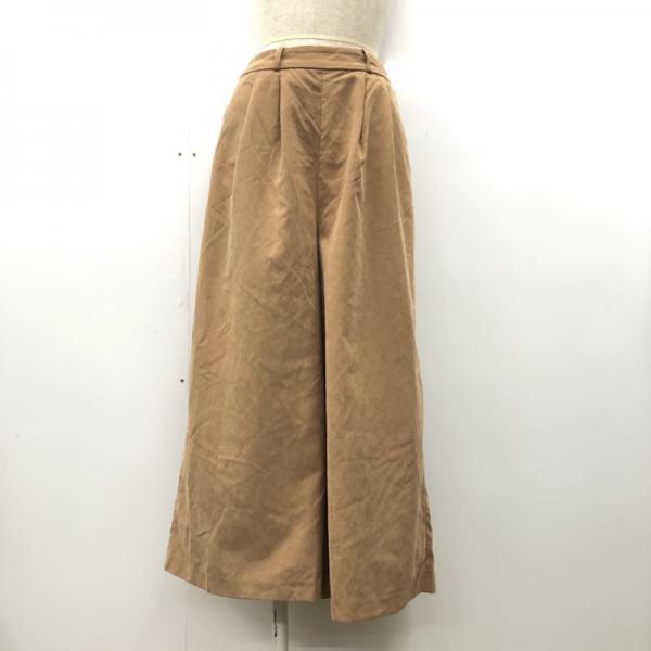 イング INGNI パンツ ワイドパンツ ガウチョ ボトム M 無地 茶 / ブラウン / レディース USED 古着 中古 10026890