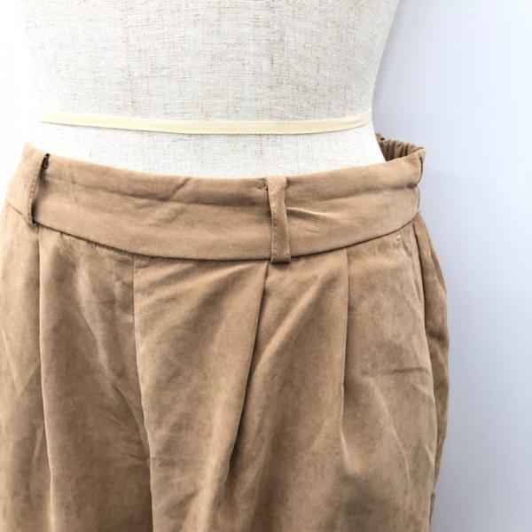 イング INGNI パンツ ワイドパンツ ガウチョ ボトム M 無地 茶 / ブラウン / レディース USED 古着 中古 10026890