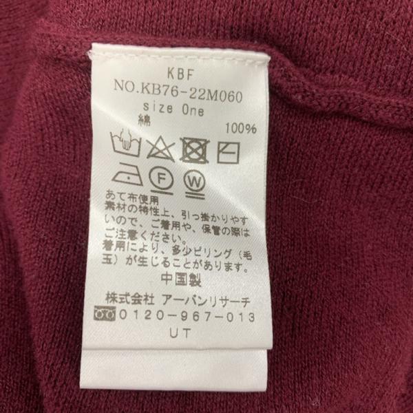 ケービーエフ KBF ニット、セーター ニット セーター 長袖 無地 ボートネック ONE 無地 レディース USED 古着 中古 10026981