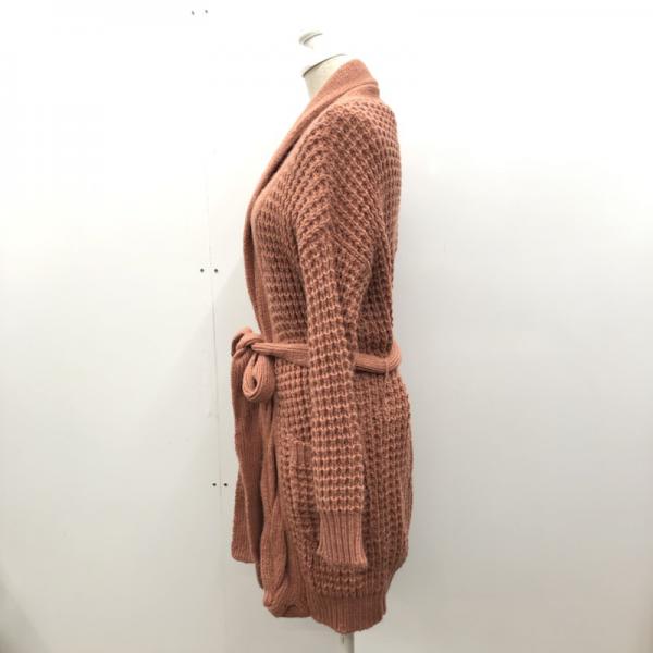 ラボラトリーワーク laboratory work カーディガン カーディガン ニット 長袖 ロング 無地 M 無地 桃 / ピンク / レディース USED 古着 中古 10027297