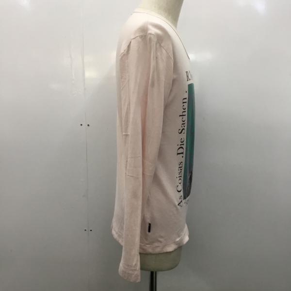 アール・ニューボールド R.NEWBOLD Tシャツ Tシャツ 長袖 ロンT ロゴ Vネック L 桃 / ピンク / メンズ USED 古着 中古 10027319