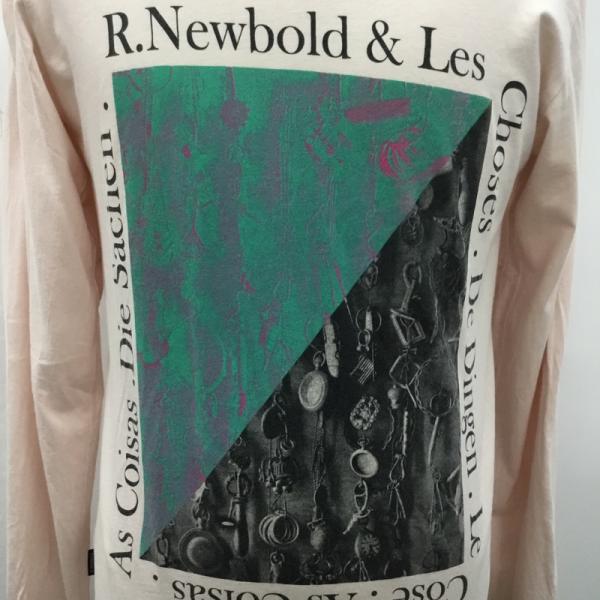アール・ニューボールド R.NEWBOLD Tシャツ Tシャツ 長袖 ロンT ロゴ Vネック L 桃 / ピンク / メンズ USED 古着 中古 10027319