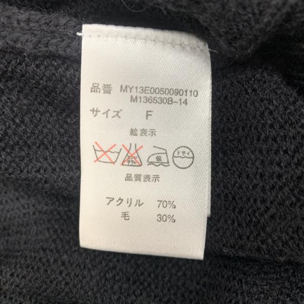 ミスティック mystic ニット、セーター セーター ニット FREE 無地 黒 / ブラック / レディース USED 古着 中古 10027344