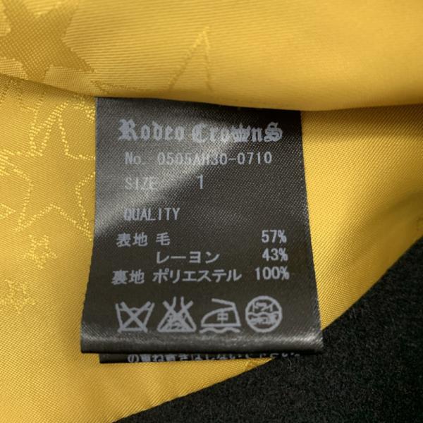 ロデオクラウンズ Rodeo Crowns コート アウター コート 1 無地 黒 / ブラック / レディース USED 古着 中古 10027468