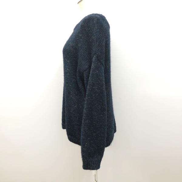 ビューティアンドユースユナイテッドアローズ BEAUTY&YOUTH UNITED ARROWS ニット、セーター セーター ニット 長袖 無地 クルーネック 無地 紺 / ネイビー / レディース USED 古着 中古 10027558