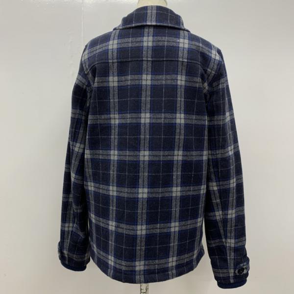 エックスガール X-girl ジャケット、上着 アウター ジャケット チェック ジップアップ X-girl HOLIDAY CPO JACKET 1 チェック 青 / ブルー / X 灰 / グレー / X 紺 / ネイビー / レディース USED 古着 中古 10027610