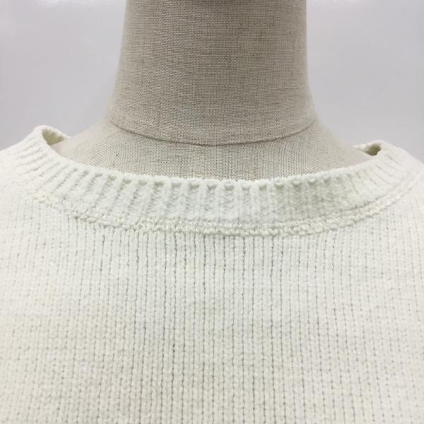 レイビームス Ray BEAMS ニット、セーター セーター ニット 長袖 無地 フリル 無地 白 / ホワイト / レディース USED 古着 中古 10027885