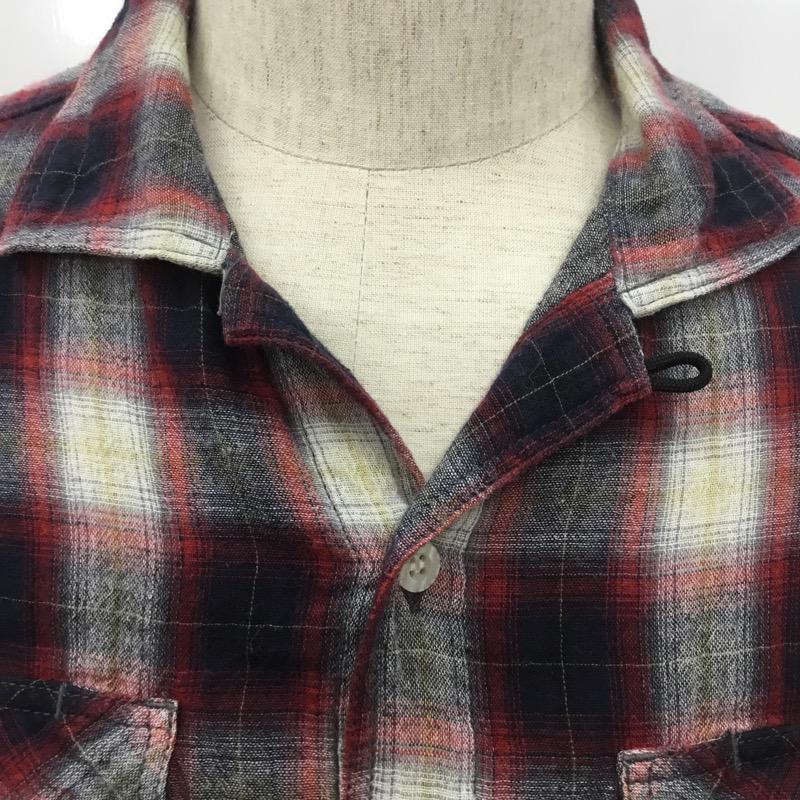 ダブルタップス W)TAPS シャツ、ブラウス 長袖 WTAPS 091GWDT-SHM03 チェック S チェック 白 / ホワイト / X 赤 / レッド / X 紺 / ネイビー / メンズ USED 古着 中古 10028267
