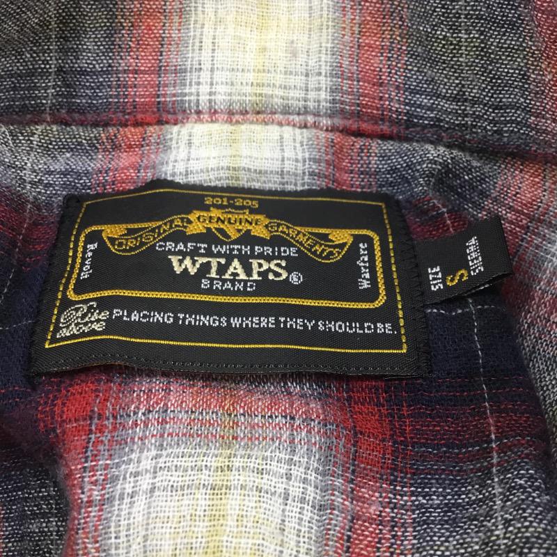 ダブルタップス W)TAPS シャツ、ブラウス 長袖 WTAPS 091GWDT-SHM03 チェック S チェック 白 / ホワイト / X 赤 / レッド / X 紺 / ネイビー / メンズ USED 古着 中古 10028267