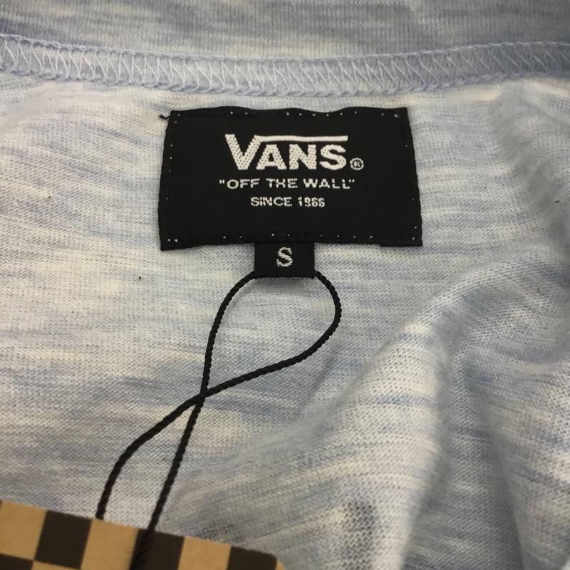 バンズ VANS Tシャツ 半袖 VANS CD18HS-MT01 ロゴ タグ付き S 無地 X ロゴ、文字 水色 / ライトブルー / メンズ USED 古着 中古 10028272