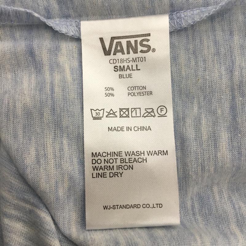バンズ VANS Tシャツ 半袖 VANS CD18HS-MT01 ロゴ タグ付き S 無地 X ロゴ、文字 水色 / ライトブルー / メンズ USED 古着 中古 10028272