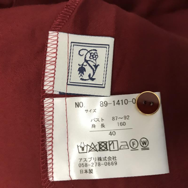 シードレイク Seadrake シャツ、ブラウス 長袖 40 無地 赤 / レッド / レディース USED 古着 中古 10028386