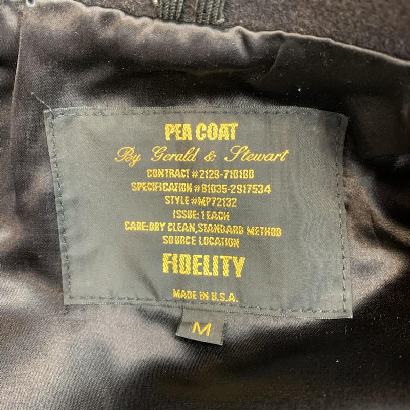 フェデリティー FIDELITY コート ピーコート 無地 M 無地 黒 / ブラック / メンズ USED 古着 中古 10028885