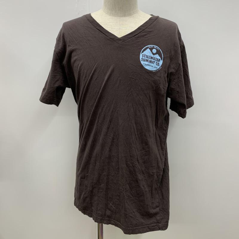 メンズ メンズ Tシャツ 半袖 無地 ロゴ プリント XL 無地 X ロゴ、文字 X プリント 茶 / ブラウン / X 水色 / ライトブルー / メンズ USED 古着 中古 10029052
