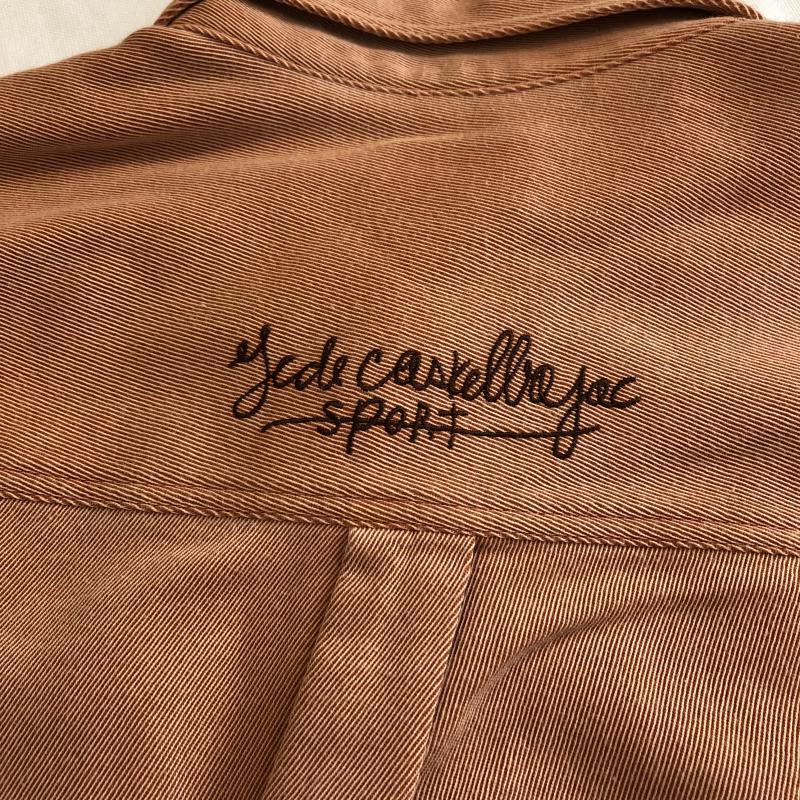 カステルバジャック スポーツ CASTELBAJAC SPORT シャツ、ブラウス 長袖 動物柄刺繍シャツ 雪だるま オーバーサイズ 2 無地 X ロゴ、文字 X 刺繍 X ワンポイント X キャラクター X X アニマル柄 橙 / オレンジ / X 茶 / ブラウン / メンズ USED 古着 中古 10029103