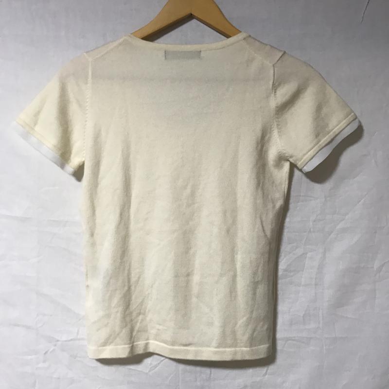 クイーンズコート QUEENS COURT ニット、セーター 半袖 2 無地 オフホワイト / オフホワイト / レディース USED 古着 中古 10029212