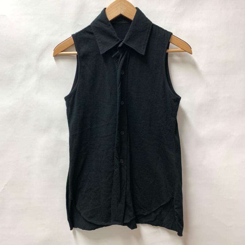 ワイズ Y's カットソー 半袖 ノースリーブ 1 無地 黒 / ブラック /  レディース USED 古着 中古 10029221