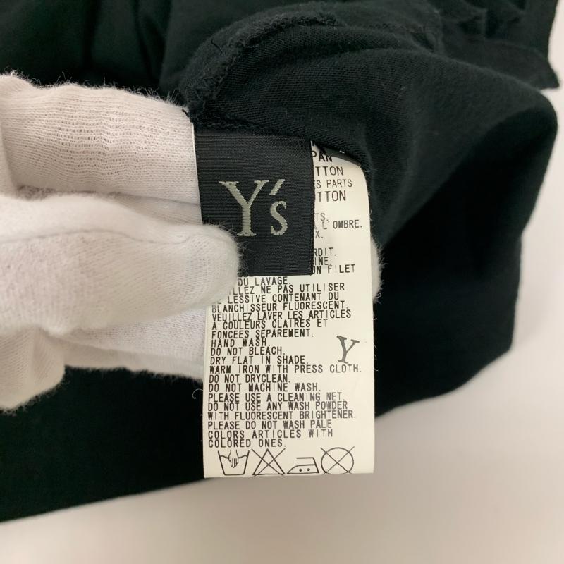 ワイズ Y's カットソー 半袖 ノースリーブ 1 無地 黒 / ブラック /  レディース USED 古着 中古 10029221