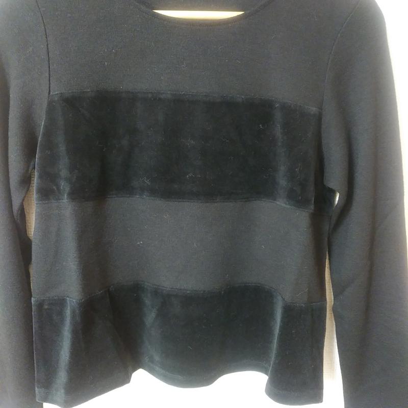 アンナクリーク anna kreek カットソー 長袖 ニットカットソー 無地 黒 / ブラック /  レディース USED 古着 中古 10029271