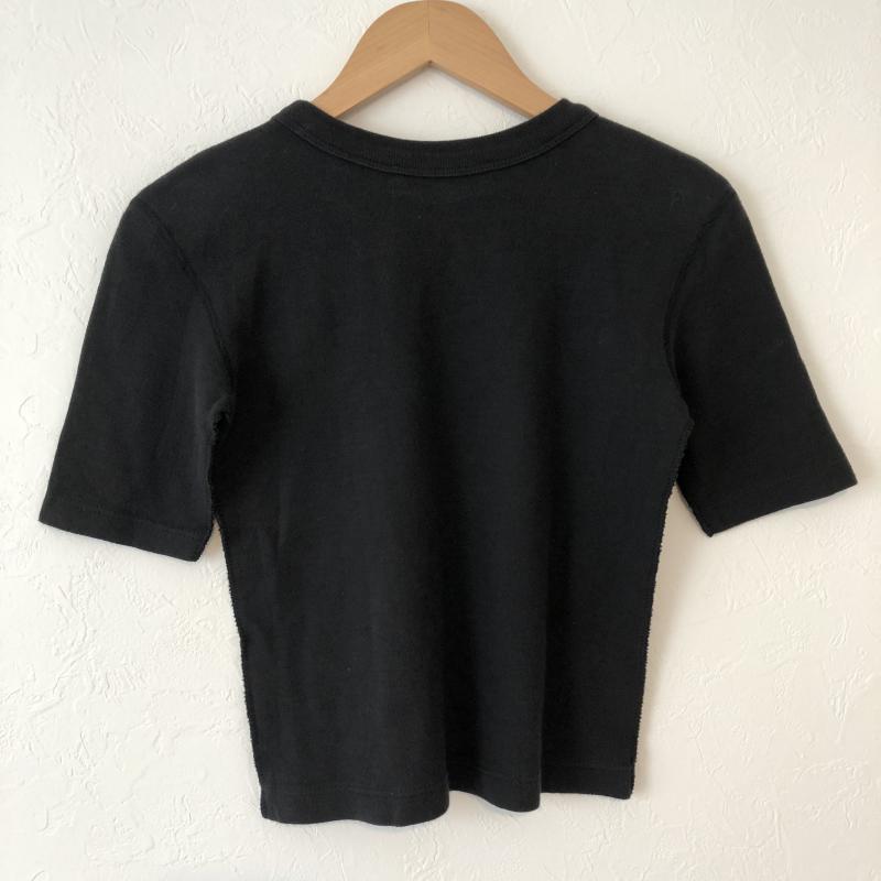 ソニアリキエル SONIA RYKIEL カットソー 半袖 ショート丈カットソー ラインストーン 無地 X ロゴ、文字 X ワンポイント X  黒 / ブラック /  レディース USED 古着 中古 10029275