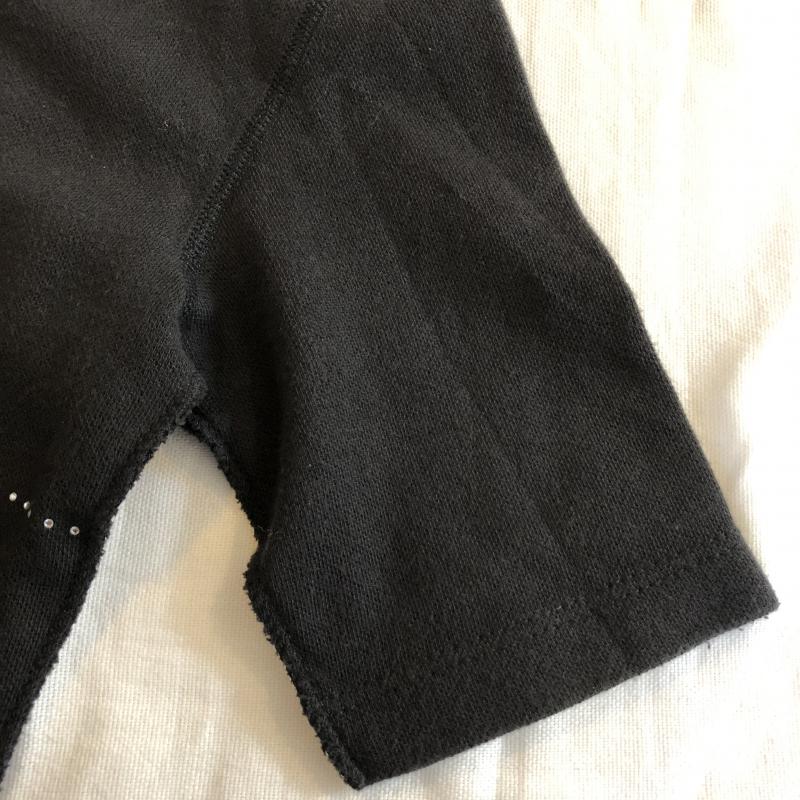 ソニアリキエル SONIA RYKIEL カットソー 半袖 ショート丈カットソー ラインストーン 無地 X ロゴ、文字 X ワンポイント X  黒 / ブラック /  レディース USED 古着 中古 10029275