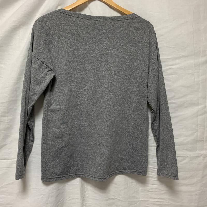 ミズノ MIZUNO カットソー 長袖 S ワンポイント X 無地 灰 / グレー /  レディース USED 古着 中古 10029328