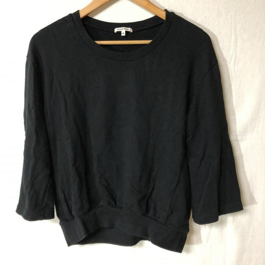 グローバルワーク GLOBAL WORK カットソー 七分袖 M 無地 黒 / ブラック /  レディース USED 古着 中古 10029554