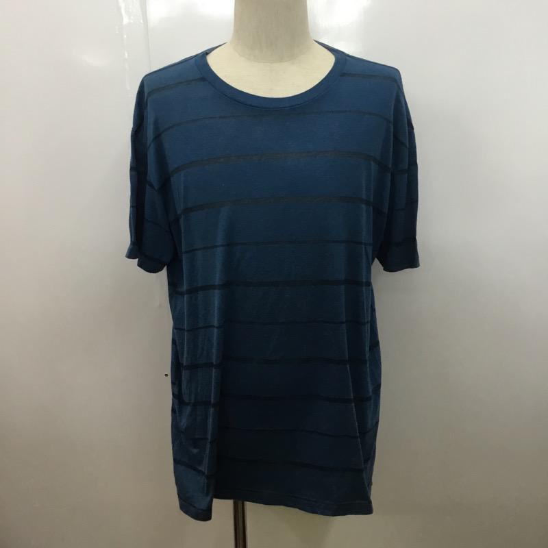 メンズ メンズ Tシャツ 半袖 ボーダー XL ボーダー柄 黒 / ブラック / X 青 / ブルー / メンズ USED 古着 中古 10029768