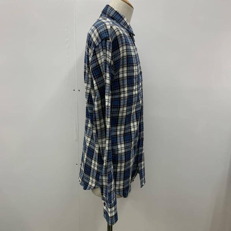 ジ エルダー ステーツマン The Elder Statesman シャツ、ブラウス 長袖 チェック XS チェック 青 / ブルー / メンズ USED 古着 中古 10029989