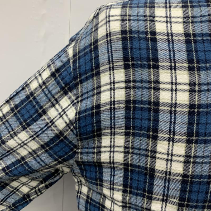 ジ エルダー ステーツマン The Elder Statesman シャツ、ブラウス 長袖 チェック XS チェック 青 / ブルー / メンズ USED 古着 中古 10029989