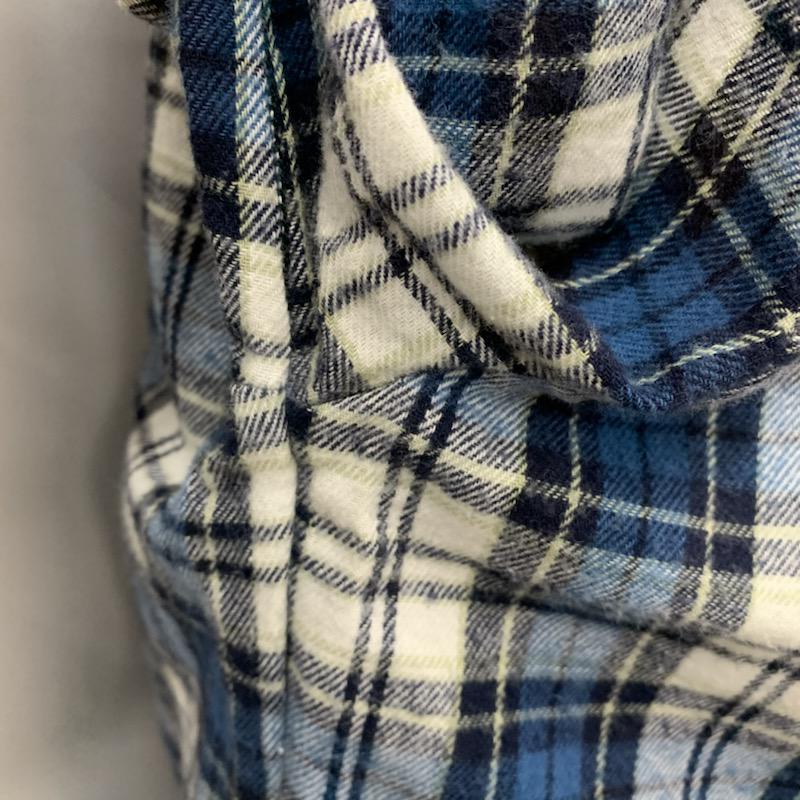 ジ エルダー ステーツマン The Elder Statesman シャツ、ブラウス 長袖 チェック XS チェック 青 / ブルー / メンズ USED 古着 中古 10029989
