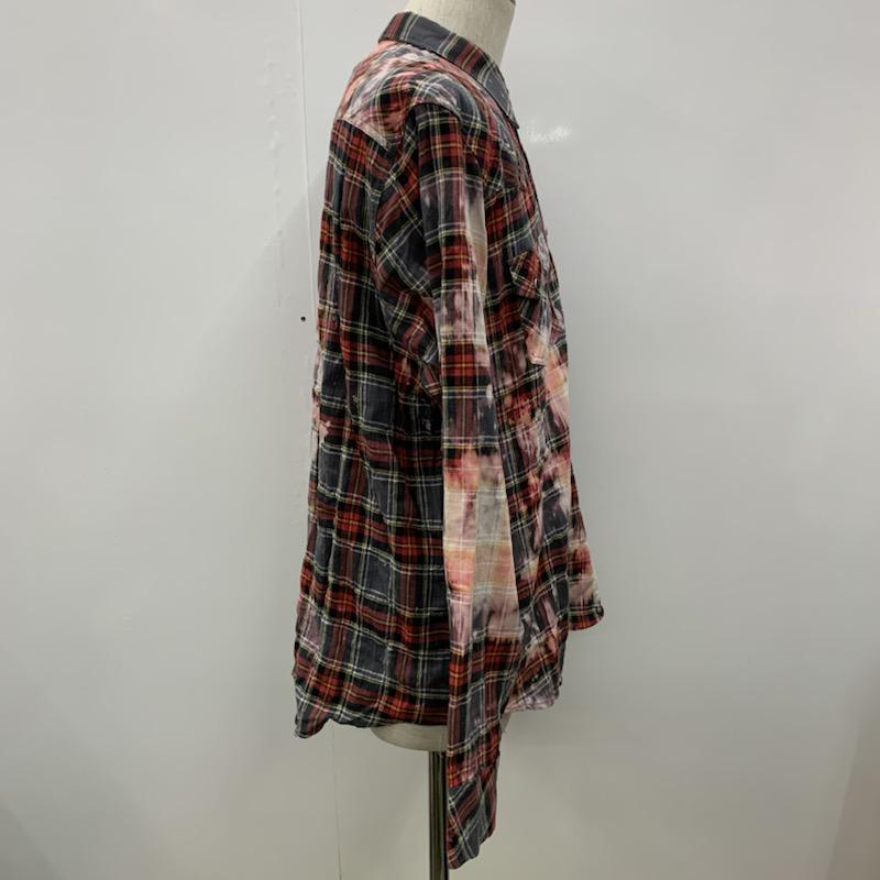ハーマンオム HERMAN HOMME シャツ、ブラウス 長袖 XL チェック 赤 / レッド / メンズ USED 古着 中古 10029991