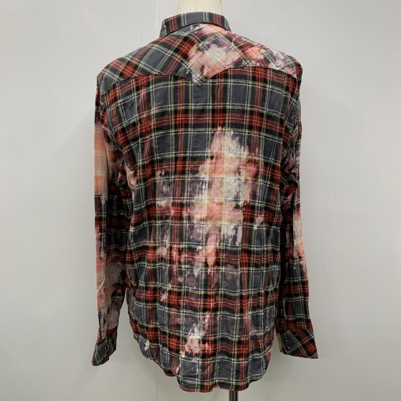 ハーマンオム HERMAN HOMME シャツ、ブラウス 長袖 XL チェック 赤 / レッド / メンズ USED 古着 中古 10029991