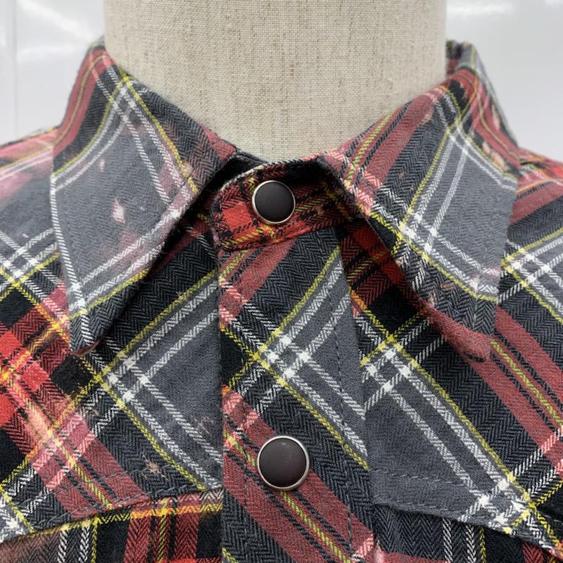 ハーマンオム HERMAN HOMME シャツ、ブラウス 長袖 XL チェック 赤 / レッド / メンズ USED 古着 中古 10029991