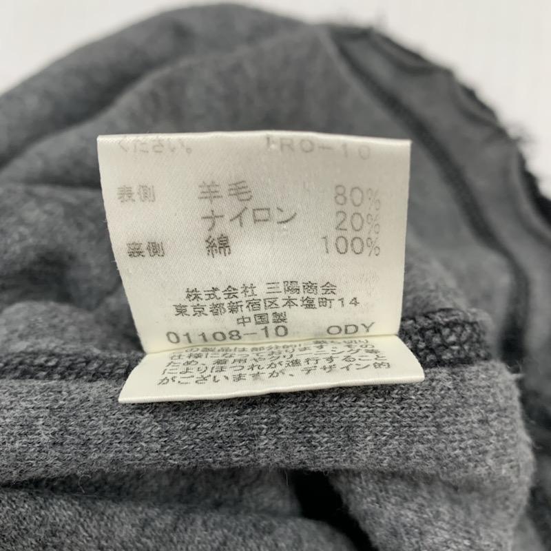 バーバリーブラックレーベル BURBERRY BLACK LABEL ニット、セーター 長袖 無地 クルーネック ワンポイント 2 無地 X ワンポイント 黒 / ブラック / X 灰 / グレー / メンズ USED 古着 中古 10030136