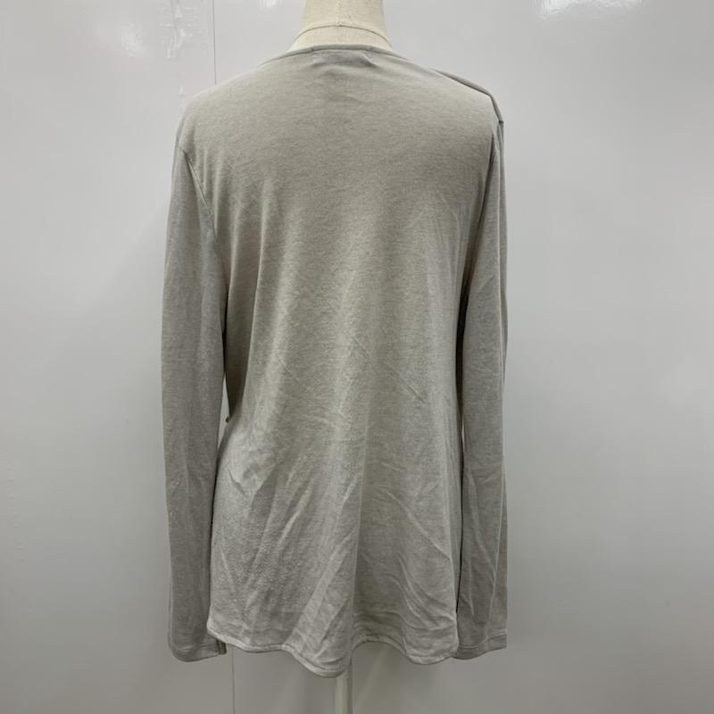 ルスーク LESOUK カーディガン 長袖 2way カーディガン カシュクール 38 無地 灰 / グレー / レディース USED 古着 中古 10030300