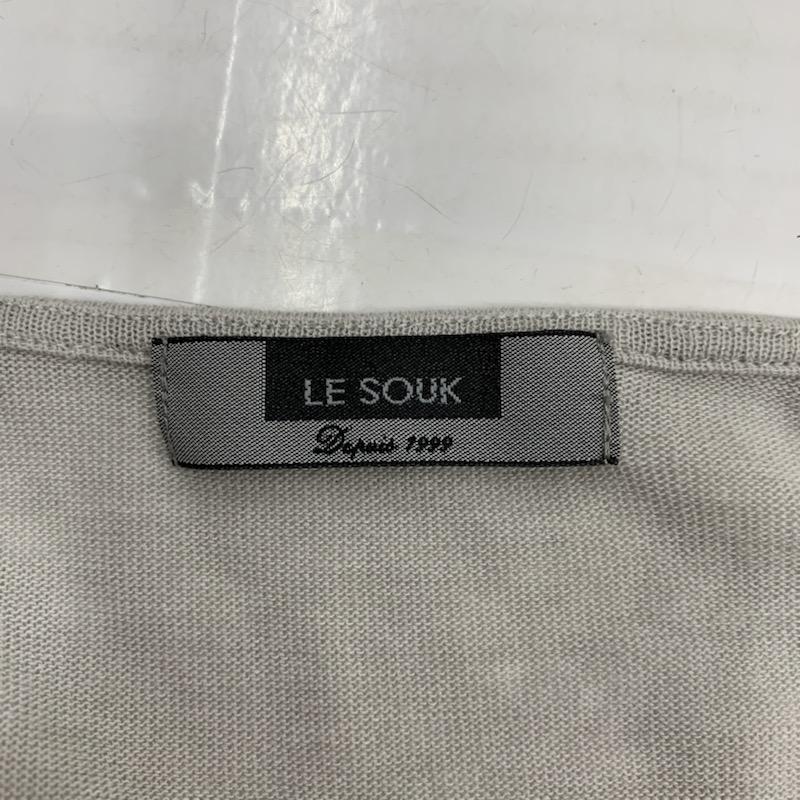 ルスーク LESOUK カーディガン 長袖 2way カーディガン カシュクール 38 無地 灰 / グレー / レディース USED 古着 中古 10030300