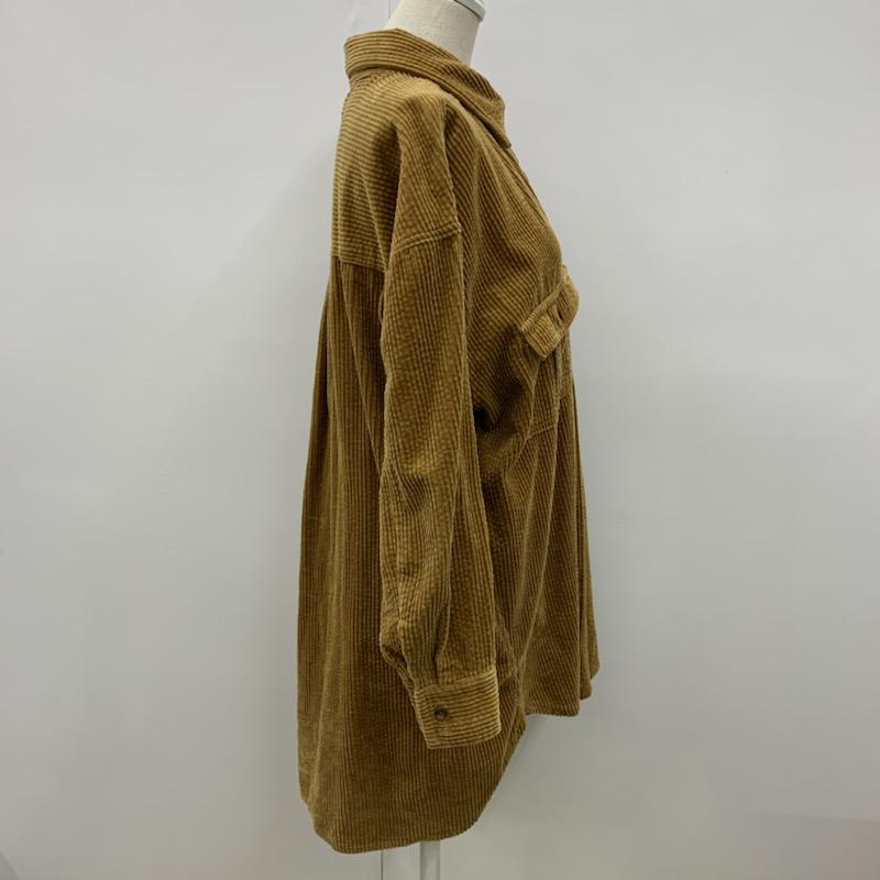 フリークスストア FREAK'S STORE シャツ、ブラウス 長袖 コーデュロイ 無地 FREE 無地 キャメル / キャメル / レディース USED 古着 中古 10030323